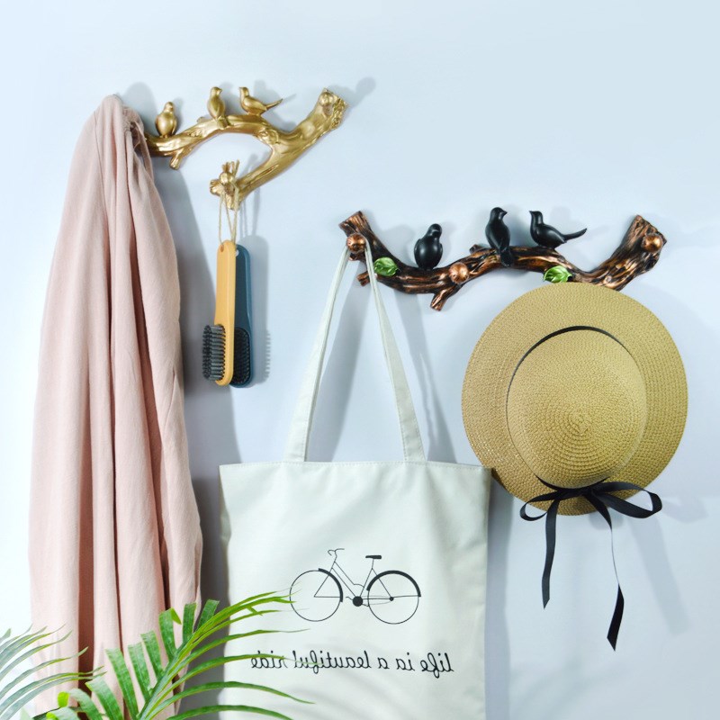 美式玄关装饰挂钩墙上置物架壁挂创意墙面个性复古小鸟墙壁钥匙架