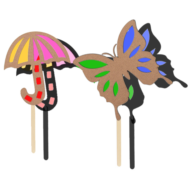 环创彩色玻璃纸幼儿园自然角装饰美工区角区域光影房子游戏玩具