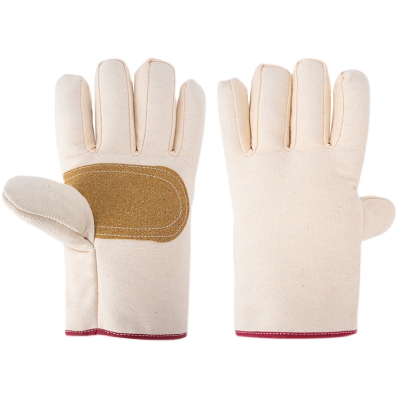 双层电焊帆布手套铁路加皮机修耐磨加厚双层车间电焊专用劳保止滑