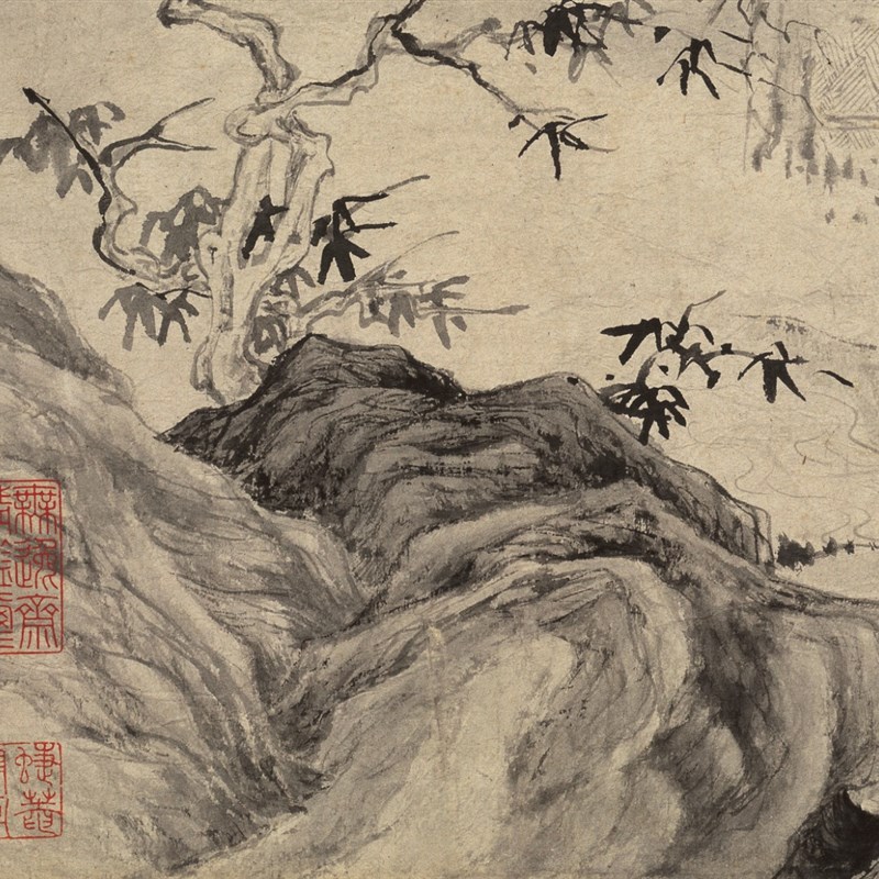 明 唐寅 悟阳子春养性图国画名家字画心芯装饰高清微喷打印复制