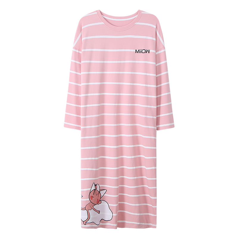 长裙到脚踝超长款睡衣秋冬女网红风纯棉家居服连衣裙春秋长袖睡裙