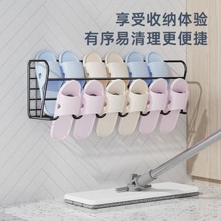 门上悬挂打孔简易贴墙上的托鞋挂钩免挂在壁挂式鞋架后壁鞋柜收纳