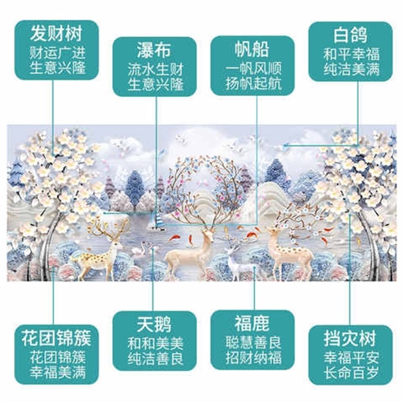 十字绣2021新款线绣满绣客厅大幅大气发财麋鹿自己手工刺绣2020