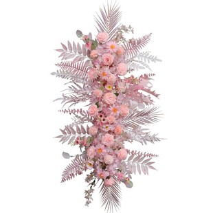 成品花艺花条套系绢花背景挂花路引花盆花排花婚礼堂花点道具 新款