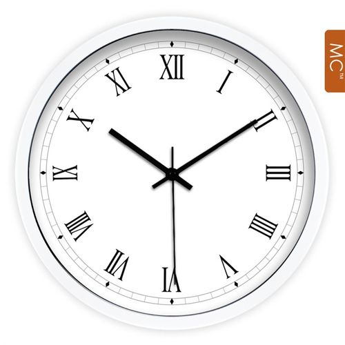 汉仪墨迹 创意欧式简约罗马数字 客厅卧室静音挂钟石英时钟挂表