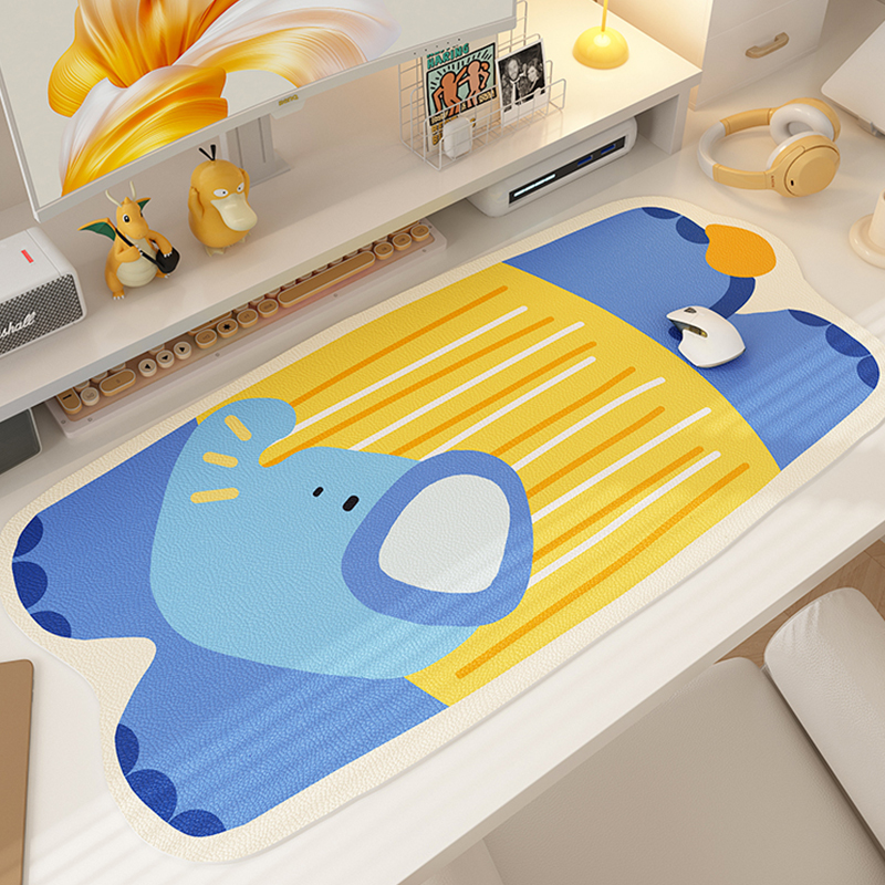 卡通书桌垫办公室皮革鼠标垫笔记本电脑键盘垫学生儿童写字台桌布