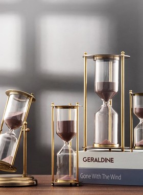 北欧现代轻奢创意个性沙漏计时器办公室桌面小摆件客厅家居装饰品