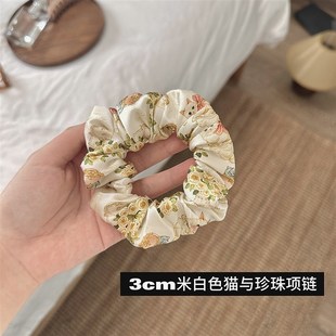 拍2個減5元 大腸發(fā)圈高級感 3cm真絲發(fā)圈桑蠶絲不傷發(fā)頭繩發(fā)繩