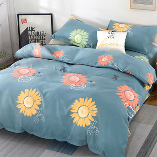 被套单件单人150200双人大被罩套被200230秋冬季磨毛加厚简约