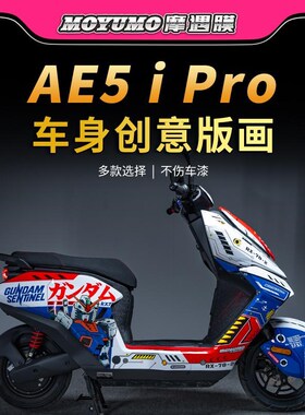 适用极核AE5iPRO拉花贴纸车身版画防水保O护贴膜电动车车贴配件