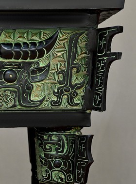 纯铜鼎摆件鼎盛千秋办公室开业礼品招财司母戊鼎落地工艺品青铜鼎