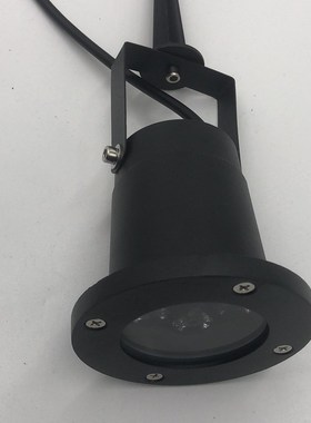 LED地插灯3w5w6黑色户外防水投射照树射树插地室外草坪七彩公园景