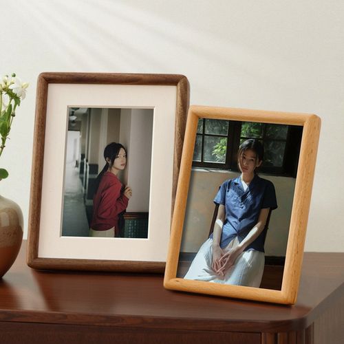 黑胡桃木高级感相框空框定制摆台洗照片加打印8寸10寸a4装裱实木
