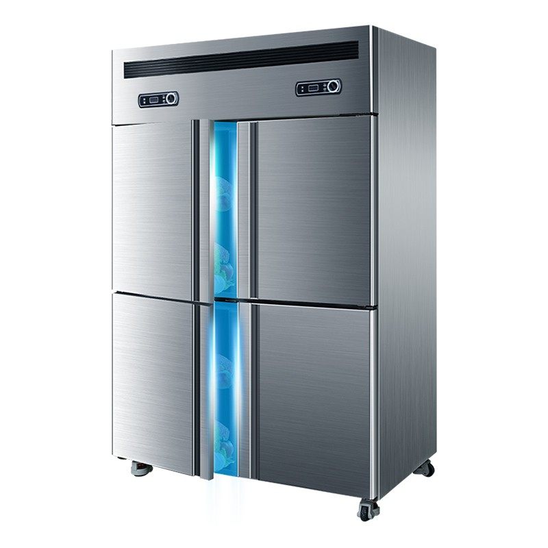 博津四门冰箱商用冷藏冷冻保鲜立式双四开门六门大容量冷柜冰柜
