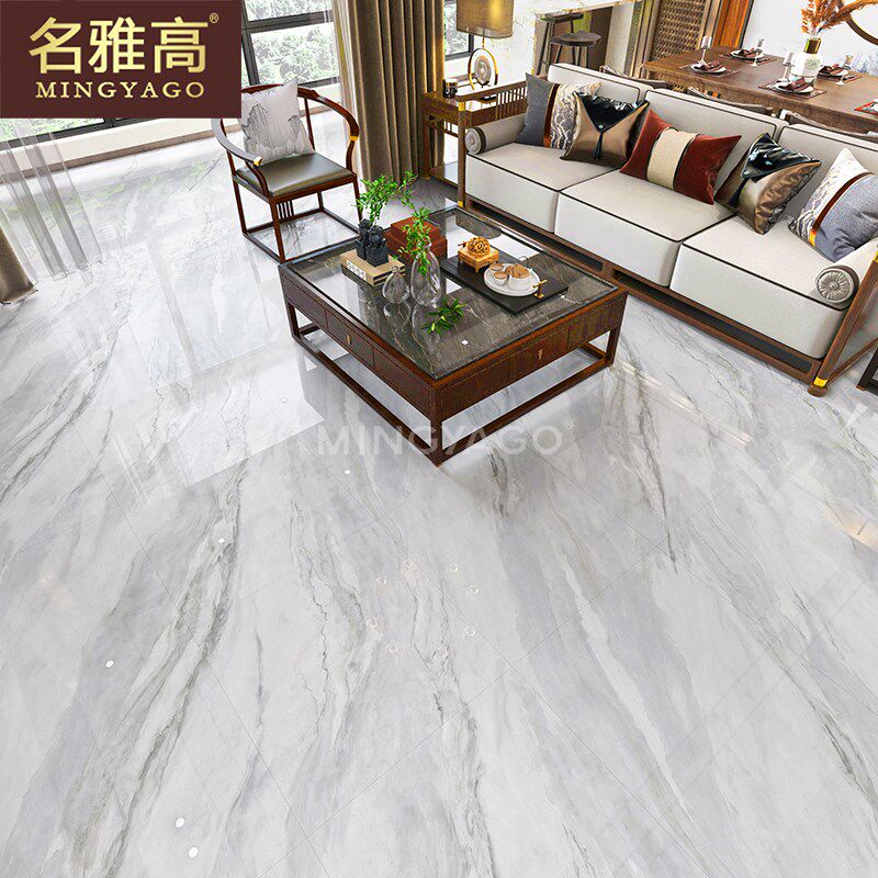 广东高级灰连纹流云水墨纹大理石瓷砖750x1500客厅地砖灰色地板砖