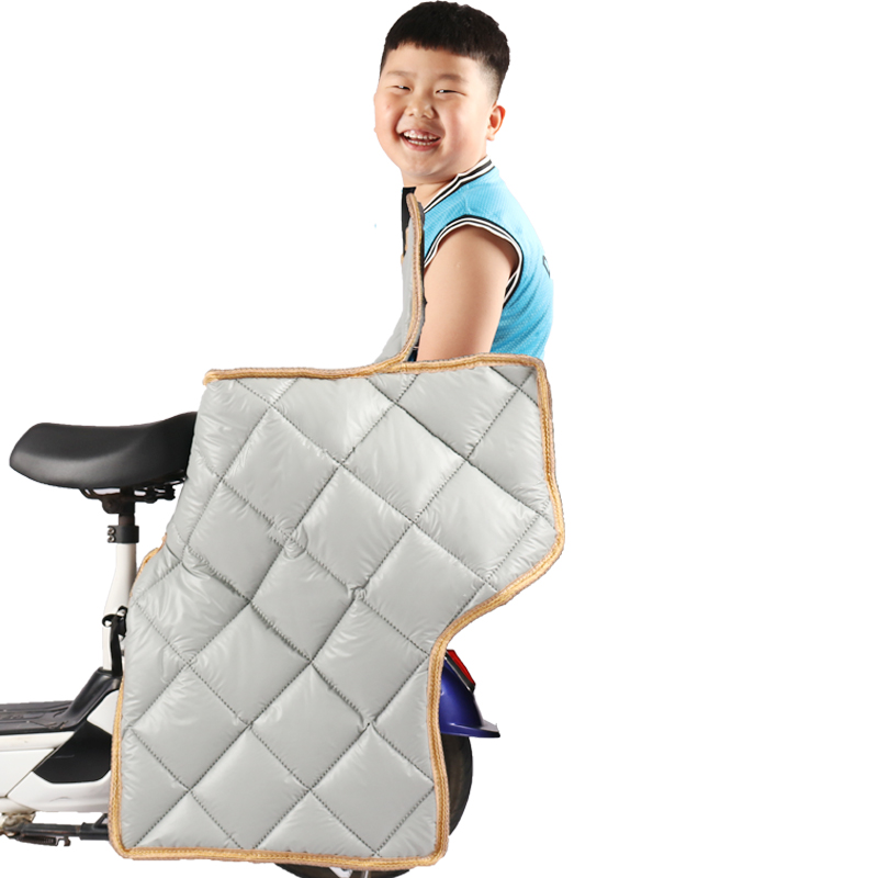 电动车后座挡风被冬季儿童加厚加绒踏板摩托车儿童保暖防风罩防水