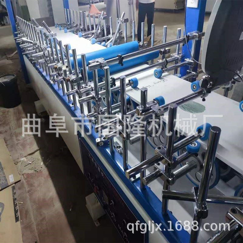 木饰面格栅电视背景墙包覆机 竹木纤维板PVC包覆机 自动修边