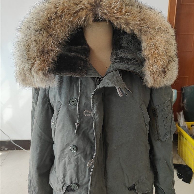 N3b大衣狼毛领 棉服羽绒服帽领领子