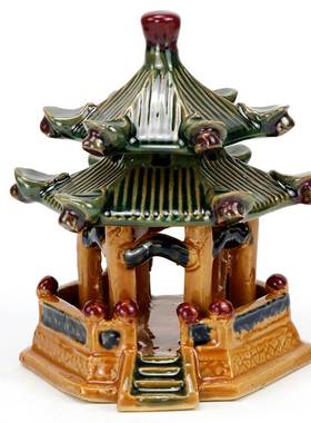 鱼池假山摆件吸水石配件盆景造景上水石大型凉亭装饰品园林水锈石