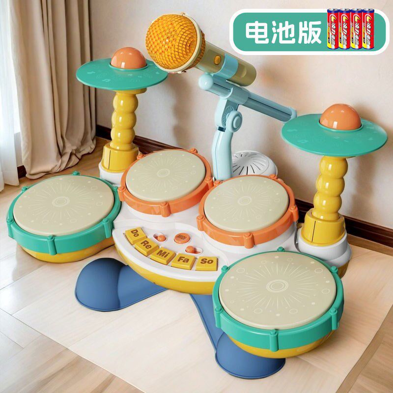 打鼓乐器婴儿架子鼓儿童鼓敲鼓小鼓宝宝玩具1一3岁小孩打击手拍鼓