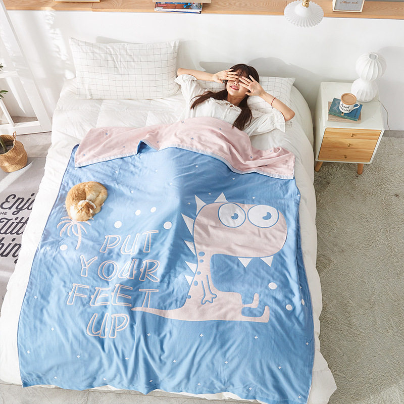 4层纱布毛巾被纯棉空调夏凉被子100全棉夏季薄款可水洗机洗单双人