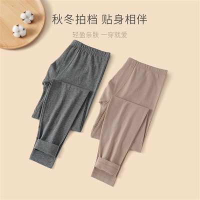 发热衣男纯棉秋衣卫生裤套装男士大尺码半高领棉毛衫冬季圆领内搭