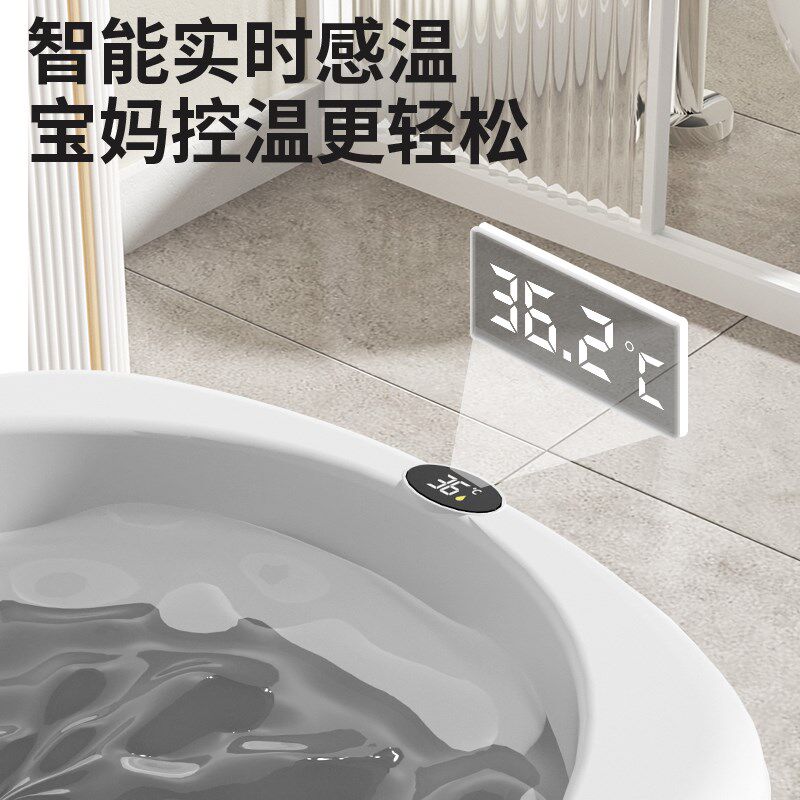 婴儿游泳桶家用洗澡盆浴盆宝宝洗澡桶大号儿童泡澡桶折叠可坐浴桶