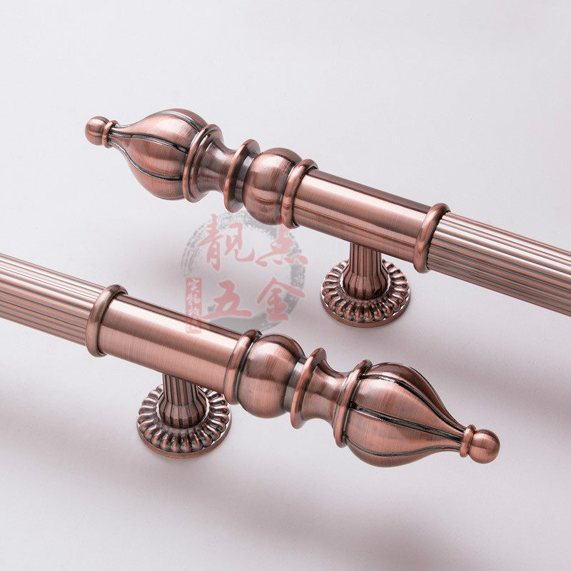 欧式玻璃门木门拉手仿古铜不锈钢大门拉手推拉双开门把手酒店08B