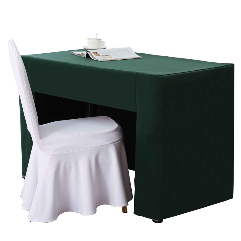 会议桌套罩展会活动加厚定做会议室桌布长方形办公桌裙绒台尼桌布