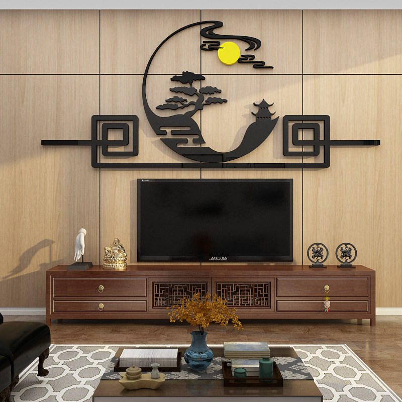 电视机背景墙面上方装饰挂件自粘贴纸画客餐厅壁布置卧室房间床头