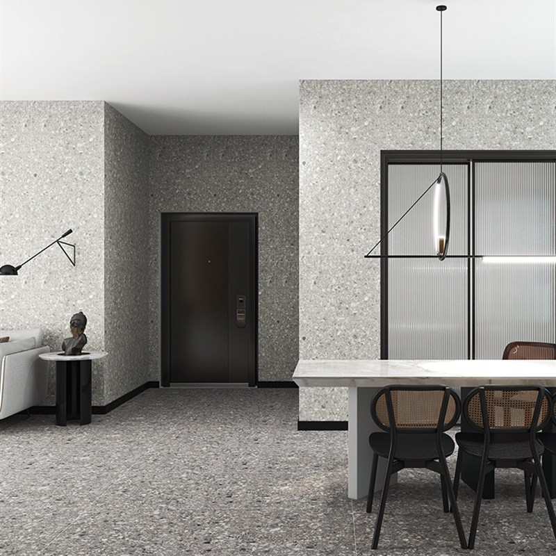 水磨石地砖哑光干粒仿古砖墙砖餐厅门店浴室瓷砖室外防滑600x1200