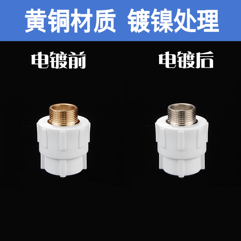 20PPR外丝直接25 32 40 50 63 75转4分6分1/1.2/1.5/2寸外牙接头