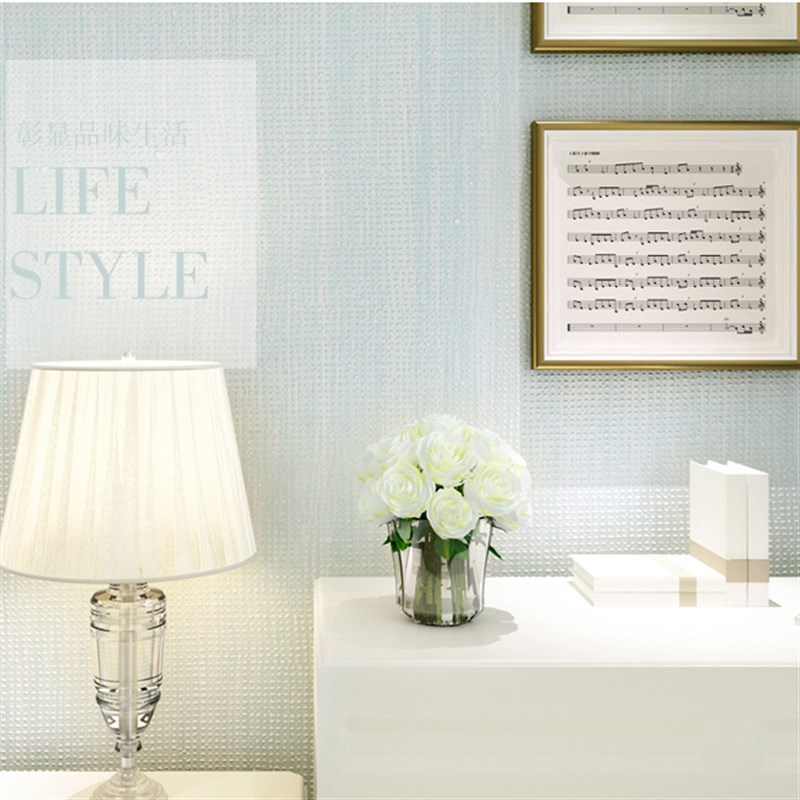 现代简约亚麻日式风纯色壁纸客厅卧室榻榻米背景墙无纺布墙纸自粘