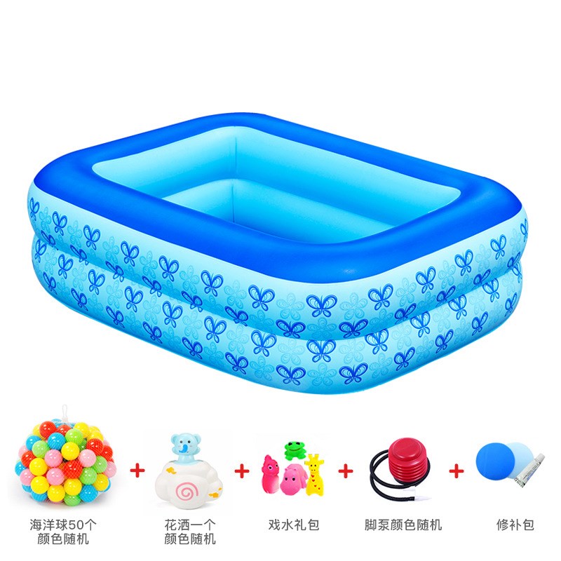 儿童充气游泳池家用洗澡桶 婴儿海洋球池充气玩具宝宝戏水池加厚