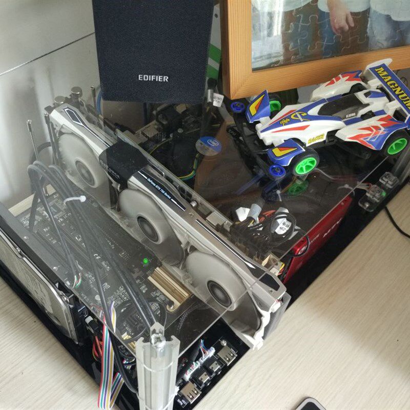开放式机箱透明亚克力diy水冷机箱个性电脑机箱机架