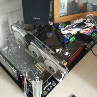 开放式机箱透明亚克力diy水冷机箱个性电脑机箱机架