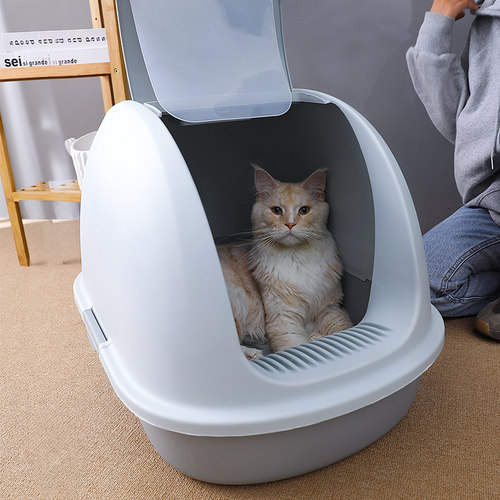 猫砂盆全封闭式超大号特大防外溅缅因屎J盆防臭猫沙用品大号猫厕