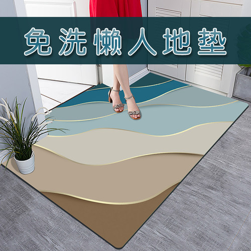 进门地垫可擦洗入户门门垫脚垫客C厅卧室防水防滑皮革地毯垫子家