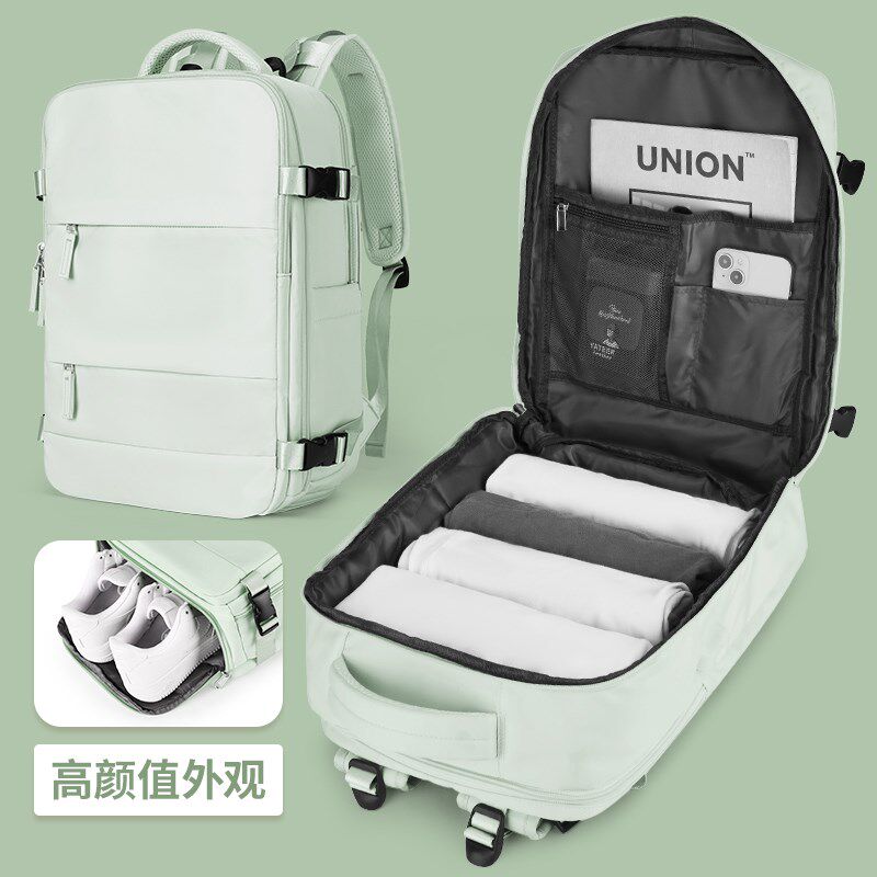 旅行双肩包女士休闲登机大容量出差旅游行李背包轻便电脑书包男款