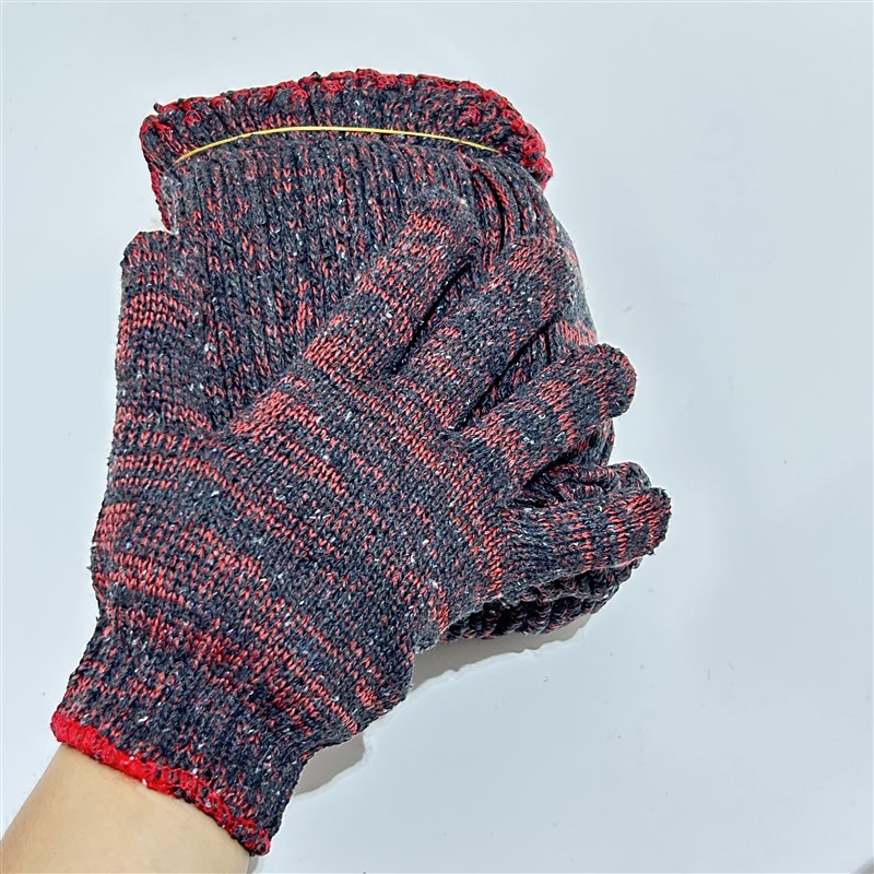 优质工地棉纱线手套耐磨浸橡胶手套标准重量细纱手套做工精细耐磨