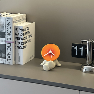 网红ins房间改造小物件玄关装饰摆件置物架落日时钟客Z厅桌面摆设