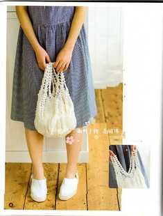 手工编织钩花少女自然清新甜美风镂空手提袋子网兜包袋