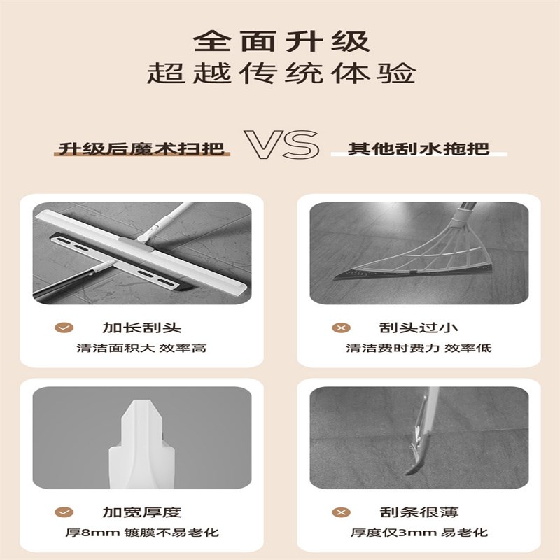 魔术扫把刮水拖把硅胶神器干湿两用地刮浴室卫生间刮挂水板器扫地