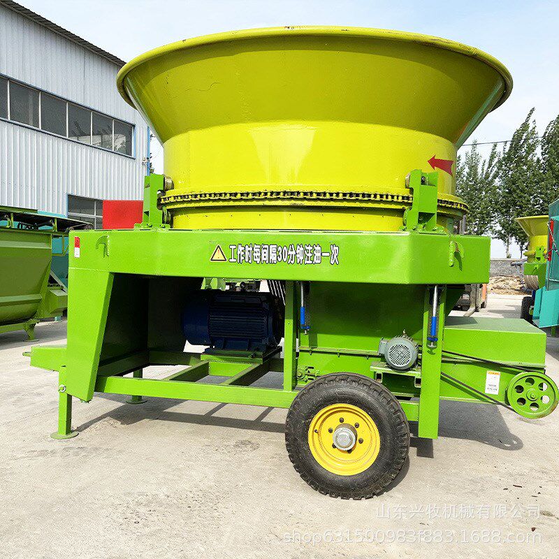 上开口圆盘粉碎机细节图片 拖拉机电动牧草揉搓机 粉草机参数配置