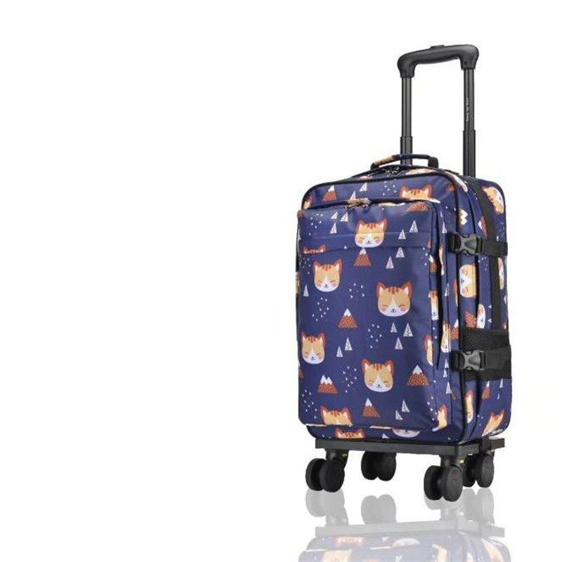 拉杆双肩背包旅行包女超轻拉杆袋男大容量万向轮20寸行李箱可登机