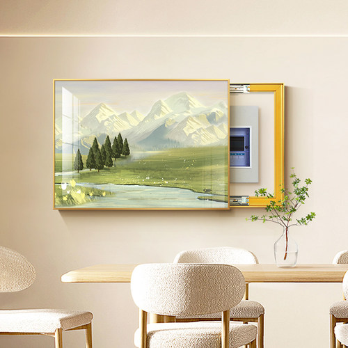 电表箱装饰画现代简约风景画客厅配电箱电闸M总开关遮挡箱壁画挂