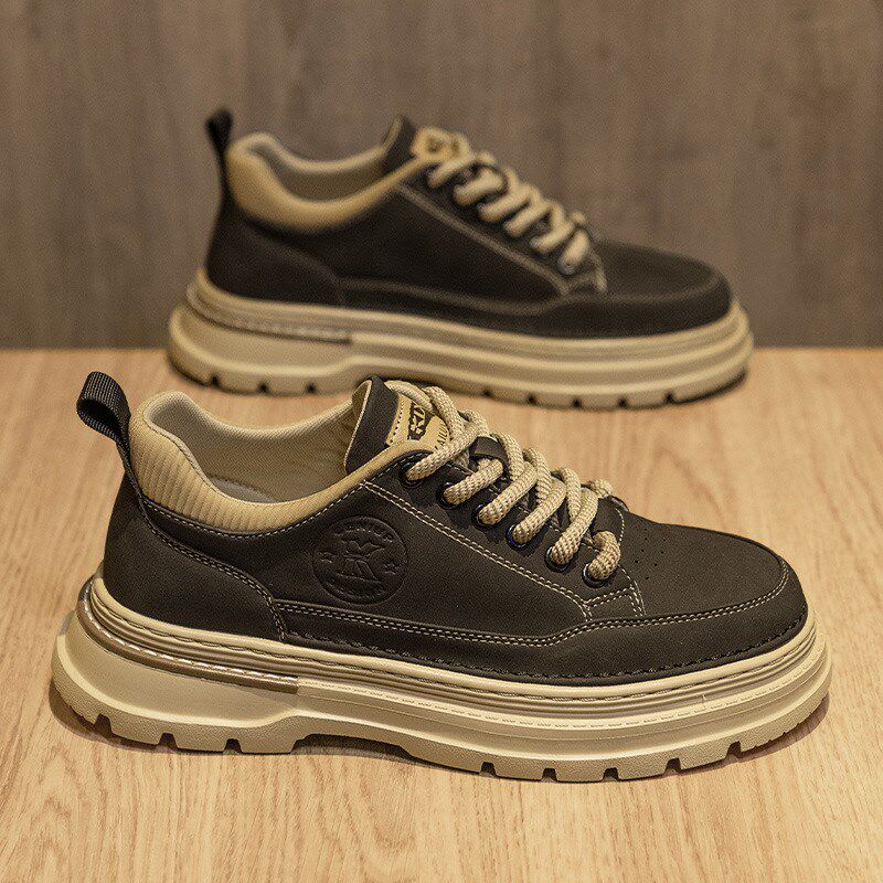 秋季新款大码男鞋登山工装鞋男士板鞋加宽鞋子男款运动休闲鞋