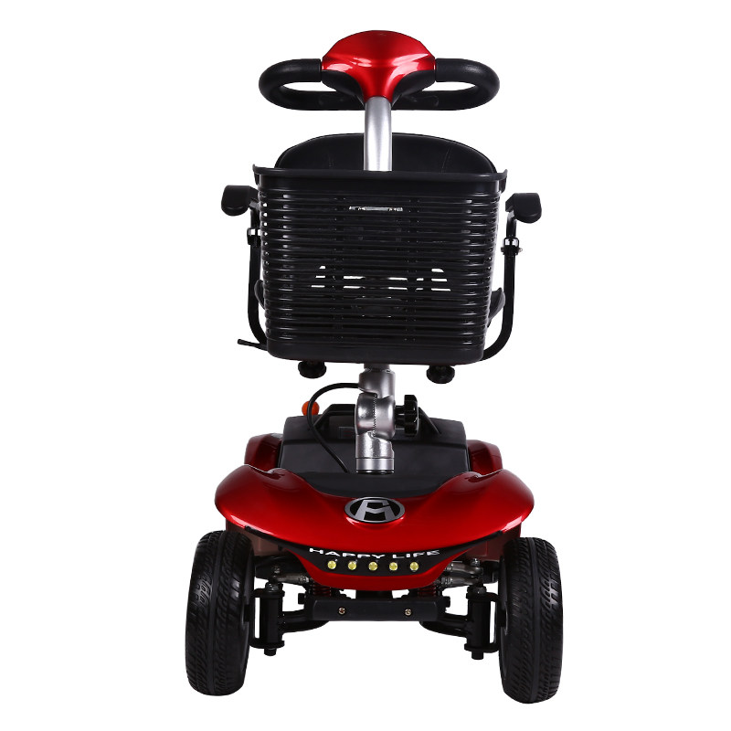 福美F6老年人四轮电动代步车锂电池残疾人助力车带减震轻便可折叠