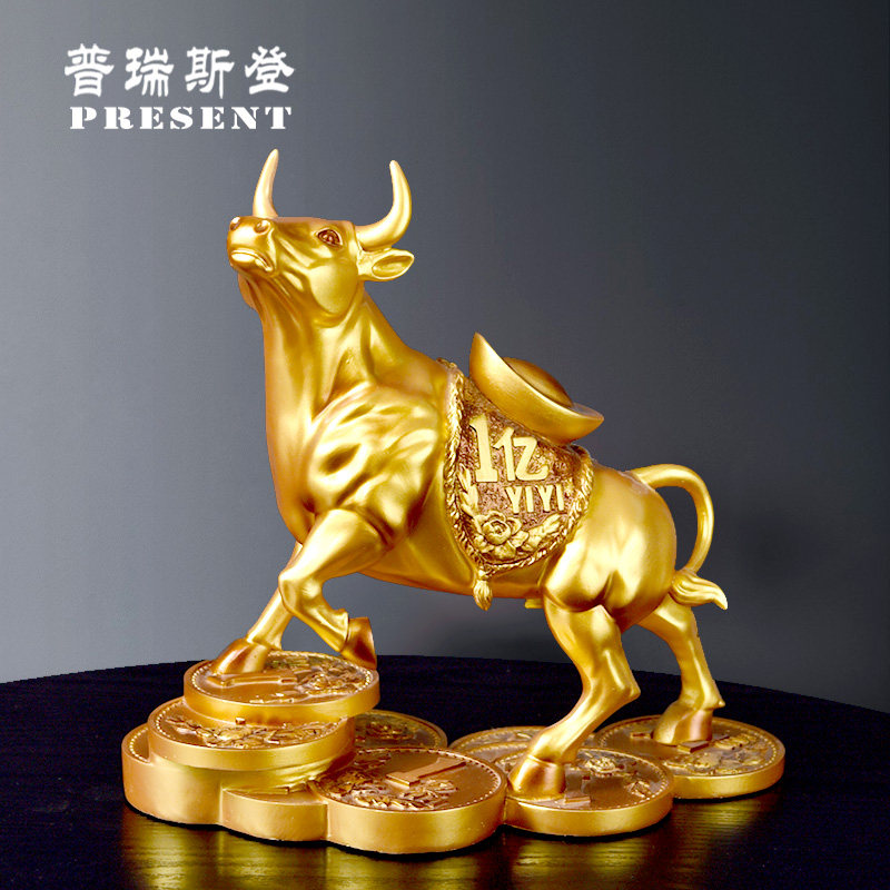 牛摆件工艺品招财摆件牛客厅办公室摆件桌面摆件金牛运势牛装饰品