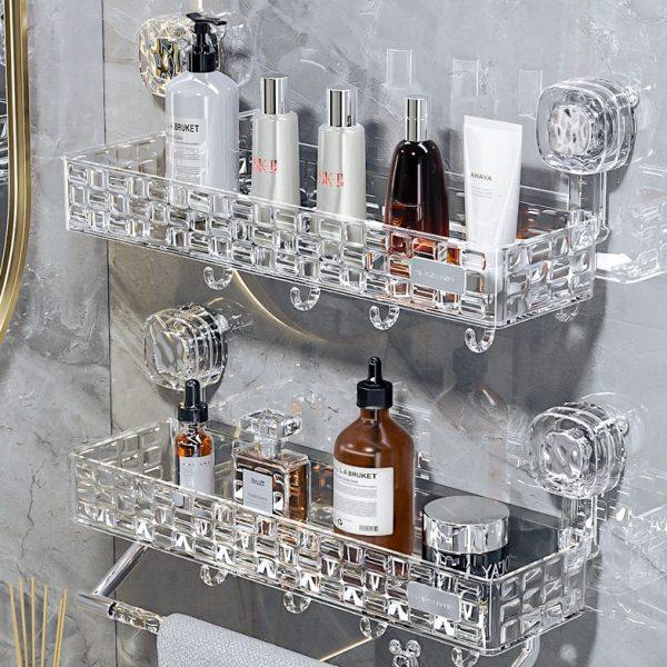 吸盘浴室置物架免打孔壁挂式架子卫生间厕所桌面洗漱台整理收纳架,收纳整理,化妆品收纳架,淘宝优惠券,粉丝福利购,淘宝优惠卷
